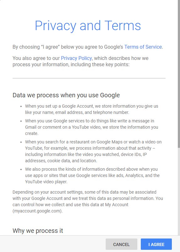 Google Privacy and Terms