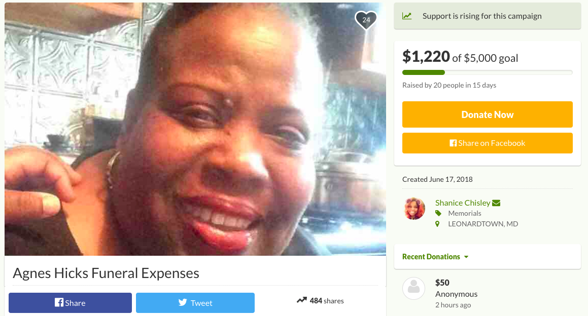 Agnes Hicks Funeral Expenses