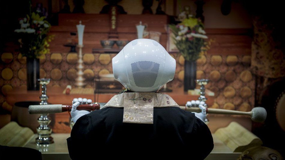 robot funeral director