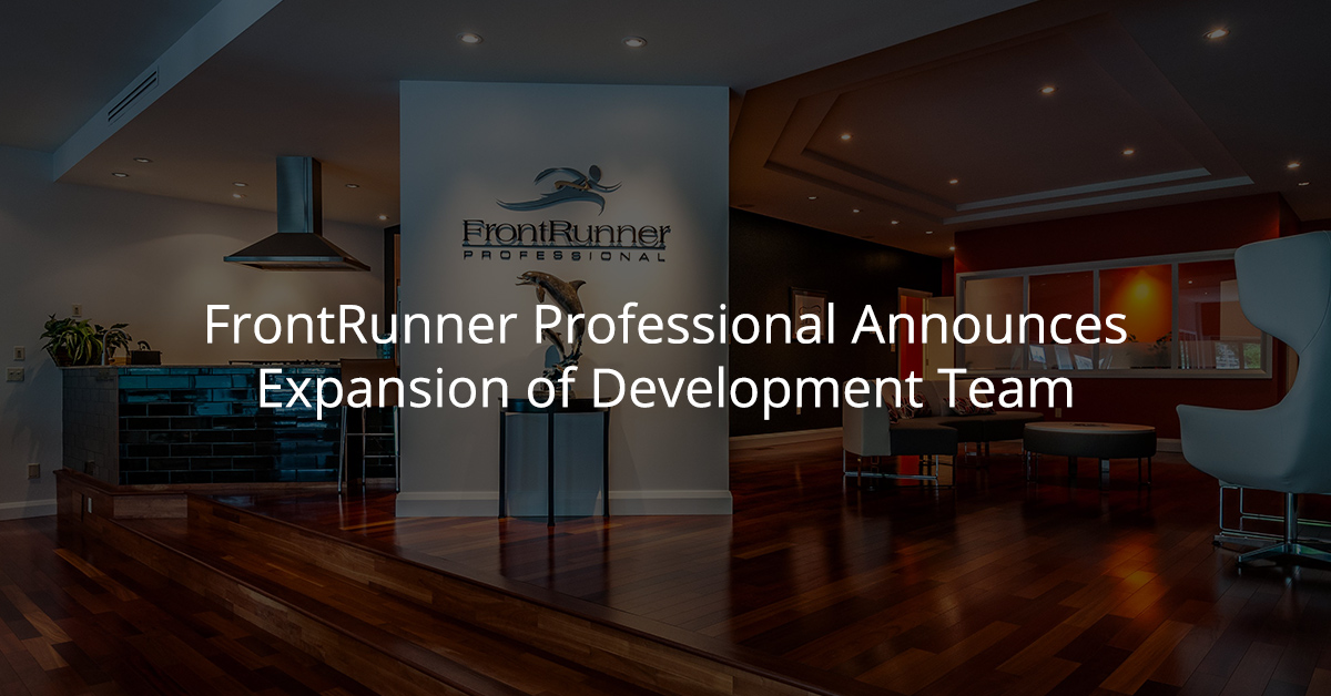 Frontrunner Professional Announces Expansion of Development Team