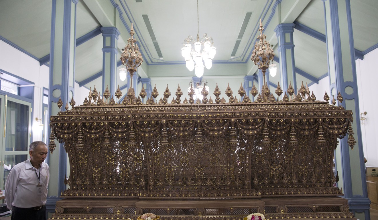 Thailand king's sandalwood coffin