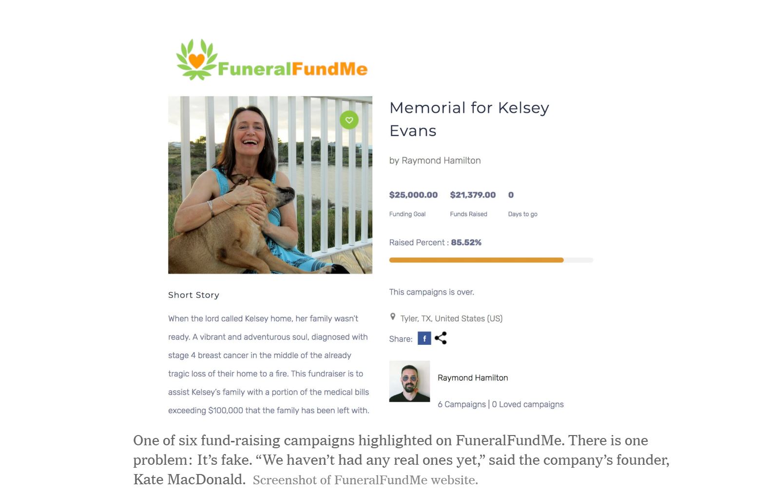 Funeral Fund Me Mock Up Screen Shot