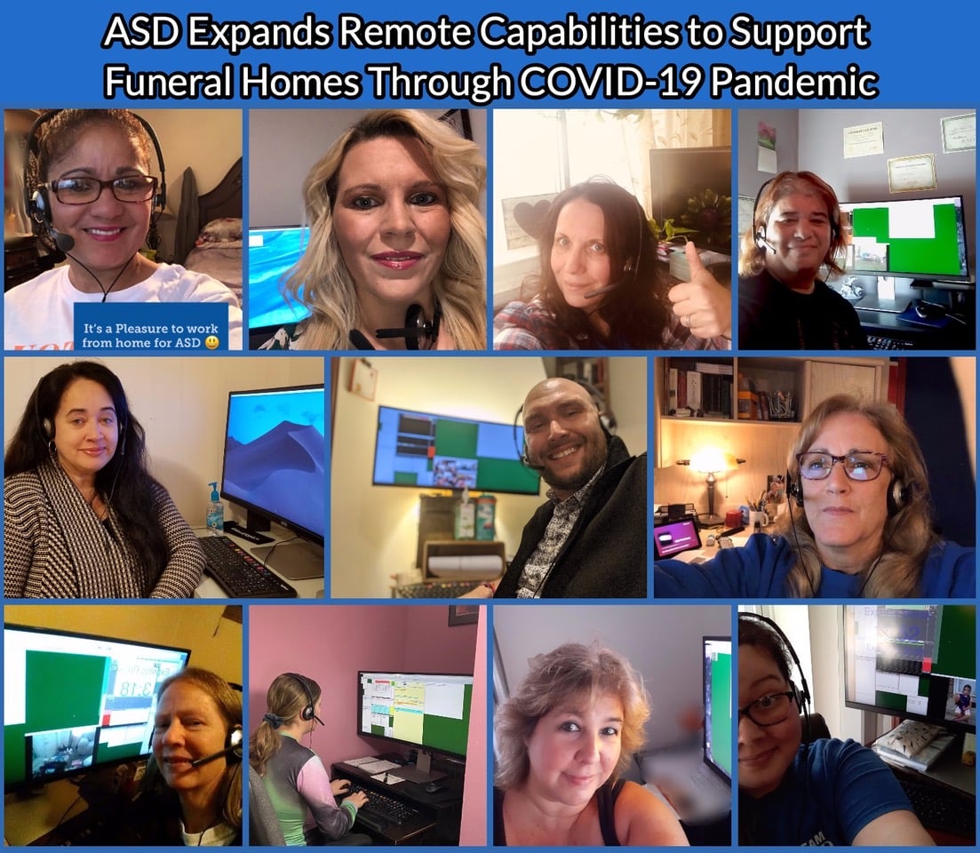 ASD – Answering Service for Directors Expands Remote Capabilities to Support Funeral Homes Through COVID-19 Pandemic