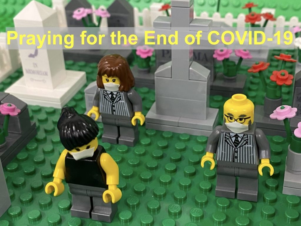 Lego COVID-19 Cemetery - Praying for the end of COVID-19