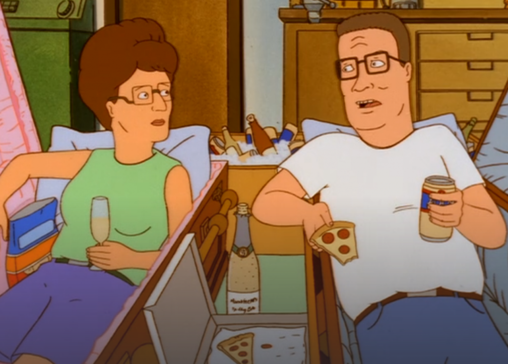 Scene from King of the Hill Death Positive Episode