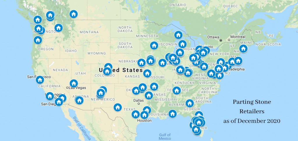 Parting Stone Retail Partner Map