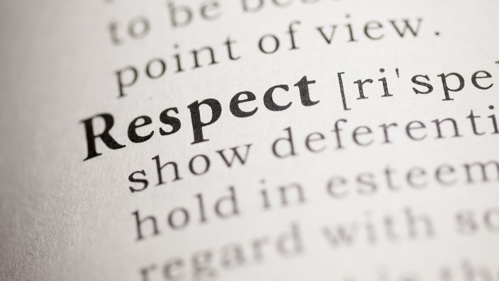 Respect definition