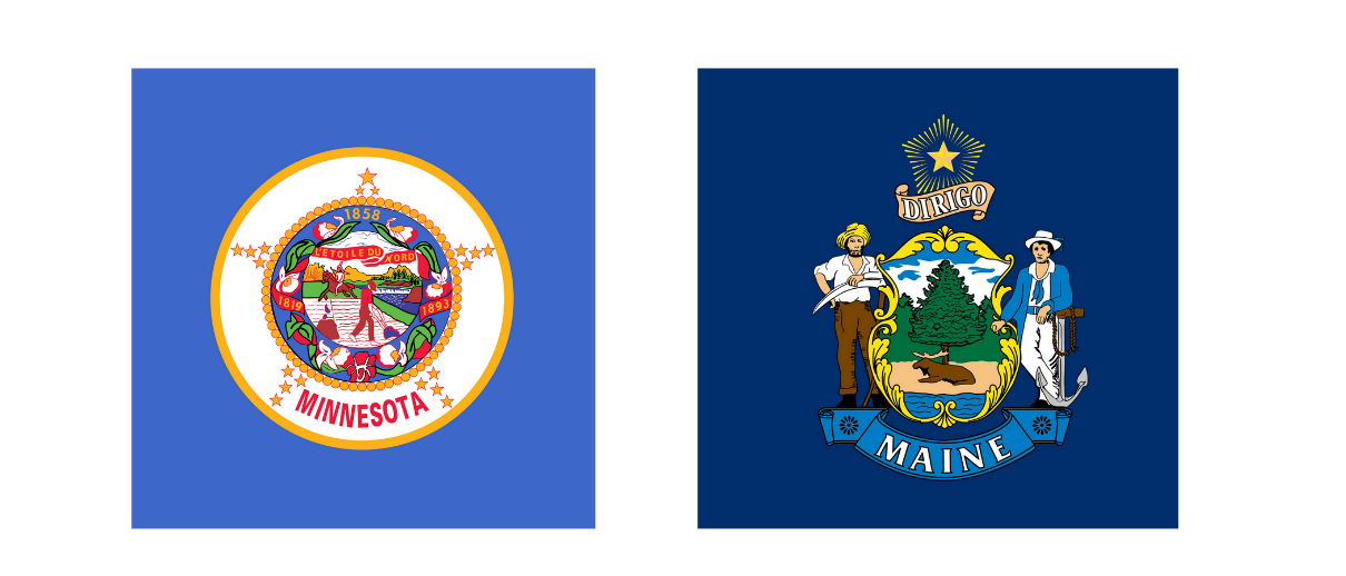 Maine and Minnesota flags Natural Organic Reduction