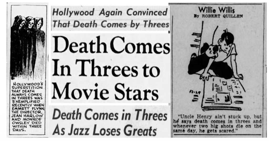 Death Comes in Threes