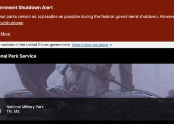NPS website government shutdown