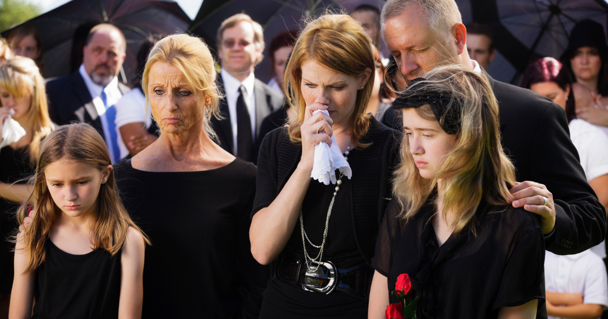Group of sad people