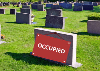Occupied grave plot