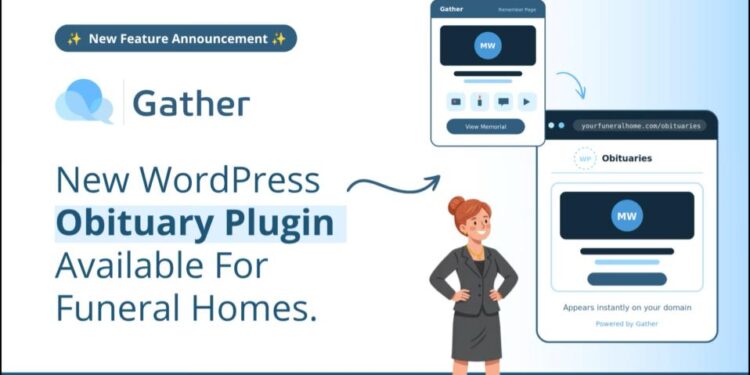 Embed Live Obituaries on Funeral Home Websites with Gather Plugin