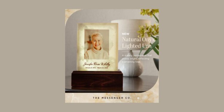 The Messenger Co. Introduces Illuminated Natural Onyx Urn